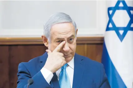  ?? Picture / AP ?? Benjamin Netanyahu has been questioned several times by police since the start of last year.