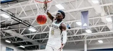  ?? STANLEY JOHNSON / GRASSROOTS SPORTS MEDIA ?? Holy Spirit’s Anthony Edwards is ranked as the nation’s top shooting guard for the 2019 class. He has narrowed his college choices to Florida State, Georgia, Kansas, Kentucky and North Carolina.