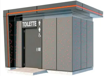  ??  ?? Les toilettes que va faire installer l’arrondisse­ment Ville-Marie sont autonettoy­antes.