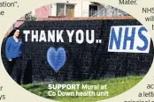  ??  ?? SUPPORT Mural at Co Down health unit