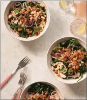  ?? PHOTO BY CHRISTINE HAN ?? This salad is made with Swiss chard, lemon, Dijon mustard, white beans and breadcrumb­s.