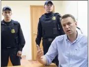  ?? (Photo AFP) ?? L’opposant numéro un au Kremlin, Alexeï Navalny, a été condamné à  jours de détention.