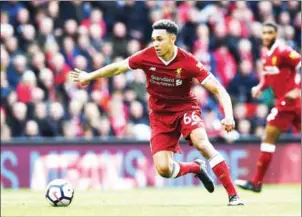  ?? AFP ?? Liverpool defender Trent Alexander-Arnold was on Wednesday named in England’s squad for the 2018 World Cup in Russia.