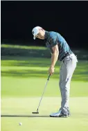  ?? Picture: GREGORY SHAMUS/GETTY IMAGES/AFP ?? POSITIVE: Jordan Spieth putts on the 13th green during the first round of The Northern Trust at the Ridgewood Championsh­ip Course in New Jersey last week.