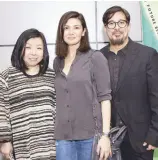  ??  ?? Sandy Tan-Uy, Charlene Gonzales and Aga Muhlach.