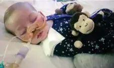  ??  ?? Charlie Gard suffers from a rare condition, and cannot breathe unassisted.