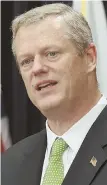  ??  ?? GOV. CHARLIE BAKER