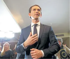  ?? AFP ?? Figura. El nuevo jefe de gobierno, Sebastian Kurz, de 31 años.