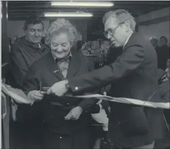  ??  ?? Anne Spiers opening the lifeboat station in 1985.
