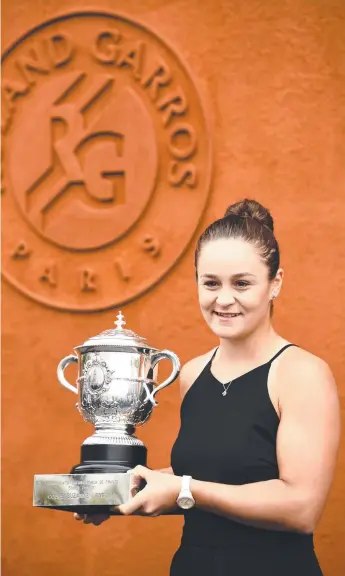  ?? Picture: MARTIN BUREAU/AFP ?? Ash Barty has inspired many with her French Open tennis win.