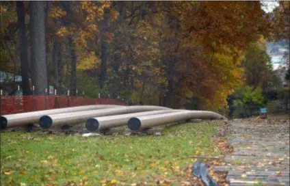  ?? PETE BANNAN - MEDIANEWS GROUP ?? Sections of the Mariner East 2 pipeline lie near Devon Drive in Uwchlan in this file photo.