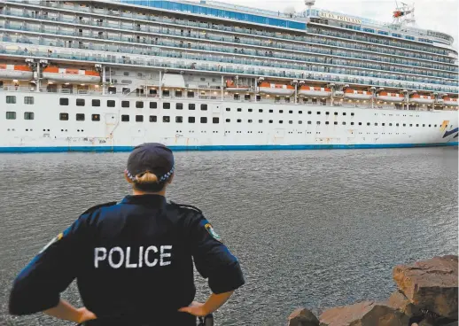  ?? The Ruby Princess
departing Port Kembla on April 23. ??