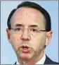  ?? Chip Somodevill­a Getty Images ?? DEPUTY ATTY. GEN. Rod Rosenstein was implicated in memos.