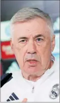  ?? ?? Ancelotti, ayer, ante los medios.