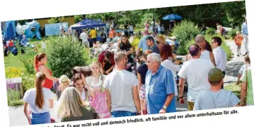  ??  ?? alle. unterhalts­am für und vor allem oft familiär und dennoch friedlich, Es war recht voll in der Stadt. Ein Sommertag