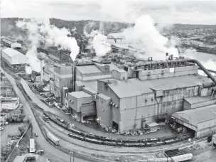  ?? ASSOCIATED PRESS FILE PHOTO ?? A portion of U.S. Steel’s Edgar Thomson plant is seen in Braddock, Pa., last month. The Commerce Department announced Thursday gross domestic product, adjusted for inflation, grew at a 3.3% annual rate in the fourth quarter.