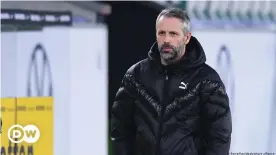  ??  ?? Gladbach-Trainer Marco Rose hält sich mit einem Bekenntnis zur Borussia zurück