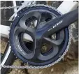  ??  ?? The “quite brilliant” Shimano 105 drivetrain