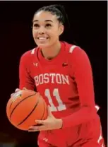  ?? ANDREW WEVERS/BU ATHLETICS ?? Caitlin Weimar is averaging 18.3 points and 11.1 rebounds for BU.