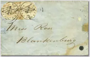  ?? ?? The Miss Rose Cover purchased by Lichtenste­in at the Hind sale; Lichtenste­in had purchased it from the Duveen sale. When it was sold in 2016 by David Feldman SA its ‘provenance’ included these three philatelic greats