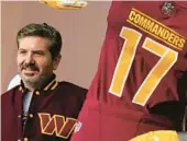  ?? AP FILE ?? NFL owners plan to discuss embattled Commanders owner Daniel Snyder at upcoming meetings in Florida, and there is renewed talk of trying to oust him.