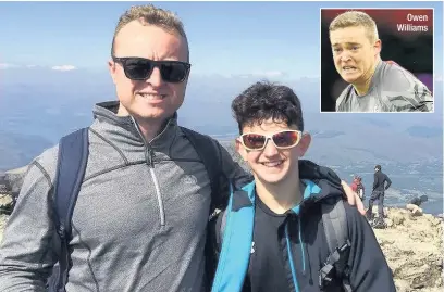  ??  ?? Amir Saleh climbed Ben Nevis with Gavin Williams, to raise money for the #StayStrong­ForOws appeal Owen Williams