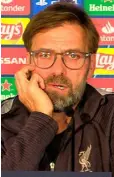  ??  ?? EASY GRACE: Jurgen Klopp