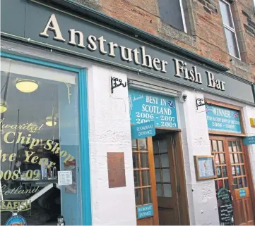  ??  ?? AWARD: The world-famous Anstruther Fish Bar.