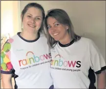  ??  ?? Matron Helen Cooper from Rainbows Hospice will run the Great North Run in September to raise money for the charity. She is pictured here right with daughter Harriet, who also works at Rainbows
