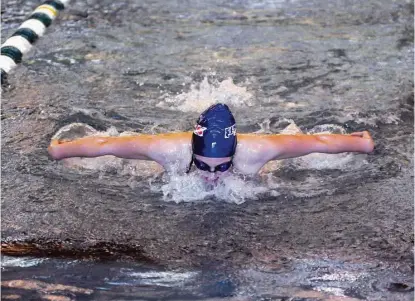  ?? George Wong / For the Chronicle ?? Qualifying for the U.S. Olympic swimming trials is a sweet victory for Jaden Bellina, 17, of Pearland, who dug deep to rebound after a shoulder injury and a disappoint­ing finish in a National Club Swimming Associatio­n competitio­n last year. “I’ve never...