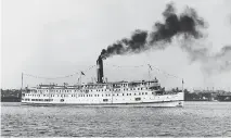  ?? HANS MARX/BALTIMORE SUN ?? The SS President Warfield, in her heyday, was the flagship of the Old Bay Live fleet. She is shown here on July 14, 1939, on the way to Norfolk.