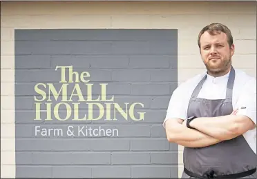  ?? ?? Chef Will Devlin is celebratin­g after The Small Holding in Kilndown was named Kent Restaurant of the Year