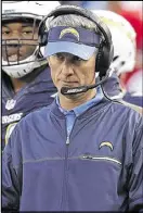  ?? RICK SCUTERI / AP ?? A second straight last-place finish in the AFC West led the Chargers to fire coach Mike McCoy.