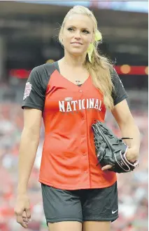  ?? DUANE PROKOP/GETTY IMAGES FILES ?? Jennie Finch will serve as guest manager of the independen­t Bridgeport Bluefish this weekend in Connecticu­t.