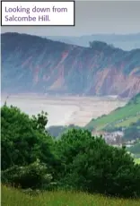  ??  ?? Looking down from Salcombe Hill.