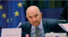  ??  ?? Pierre Moscovici, commissari­o Ue alle Finanze dal 1° novembre 2014