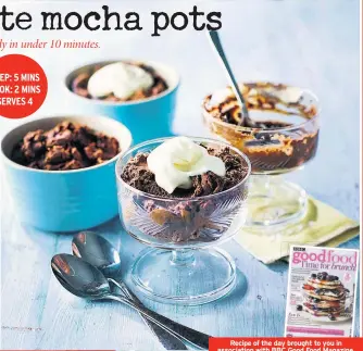 5-minute mocha pots recipe