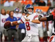  ?? AP file photo ?? Rookie Daniel Jones will take over as the New York Giants’ starting quarterbac­k, supplantin­g Eli Manning, beginning with Sunday’s game against the Tampa Bay Buccaneers.