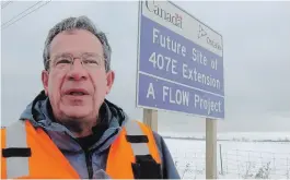  ?? EXAMINER FILE PHOTO ?? Former Peterborou­gh MPP Jeff Leal says he and other key players in the expansion of Hwy. 407 weren’t invited to the opening of its latest stretch.