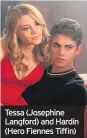  ??  ?? Tessa (Josephine Langford) and Hardin (Hero Fiennes Tiffin)