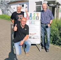  ?? FOTOS: BIKER4KIDS ?? Zum Vorstand der „Freunde und Unterstütz­er der Kinderhosp­izarbeit in Düsseldorf“gehören Sandra Markert, Detlef Mehlmann,und Heinz Clemens (v.l.).