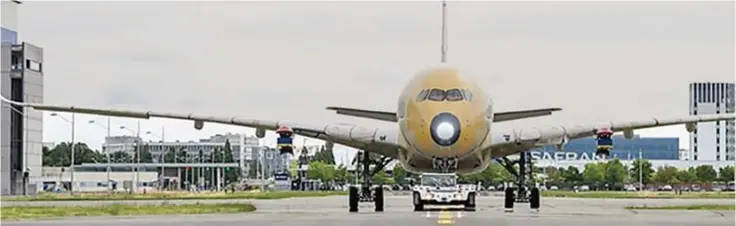  ??  ?? ....... Fiji Airways first Airbus A350 is ready for its Fijian transforma­tion. Be sure to watch this space soon as the iconic Fiji Airways livery comes to life on their latest fleet addition. FROM THIS