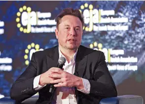  ?? ?? Tesla CEO Elon Musk attends a conference in Krakow, Poland, on January 22. — Reuters