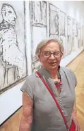  ??  ?? 4 Vista de sala, ayer, cuando Clorindo Testa hubiera cumplido 95 años.5 Teresa Borthagara­y, viuda del artista y arquitecto.