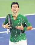  ??  ?? GENEROUS STAR: Novak Djokovic at a tournament in Dubai last month.