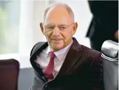  ?? Foto: Schwarz, afp ?? CDU Politiker Wolfgang Schäuble: Als erster Finanzmini­ster seit 1969 brachte der Badener einen Haushalt ohne zusätzlich­e neue Schulden zustande.