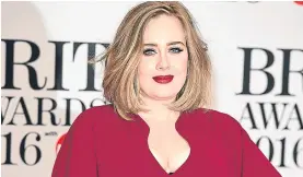  ??  ?? ■ Depression left Adele feeling “frightened and inadequate”.