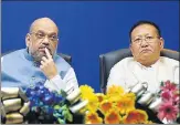  ?? PTI FILE ?? ▪ Nagaland chief minister TR Zeliang (right) with BJP president Amit Shah in New Delhi.