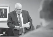  ?? DANIEL BROWN • LOCAL JOURNALISM INITIATIVE REPORTER ?? Summerside Coun. Brian McFeely speaks during a regular council meeting in September.