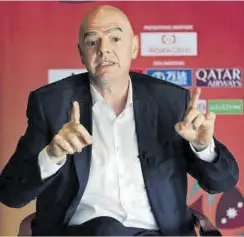  ?? //AFP ?? Infantino, convencido de que no habrá problemas por el COVID